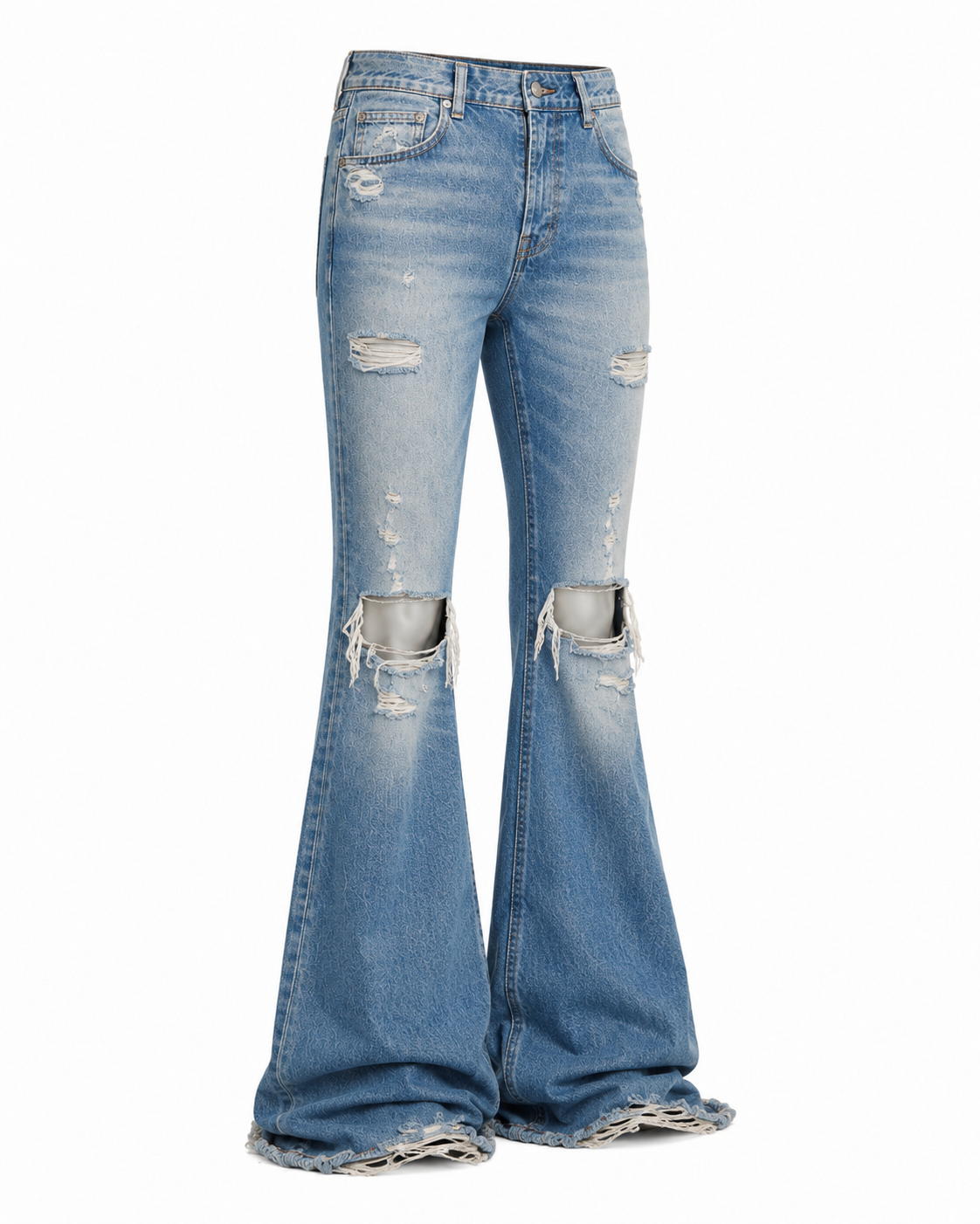 Rosetta Distressed Flare Jean by Melato, product view 1