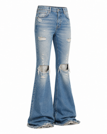 Rosetta Distressed Flare Jean by Melato, product view 1