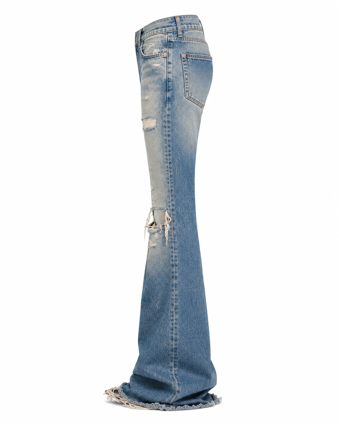 Rosetta Distressed Flare Jean by Melato, product view 2