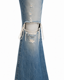 Rosetta Distressed Flare Jean by Melato, product view 4
