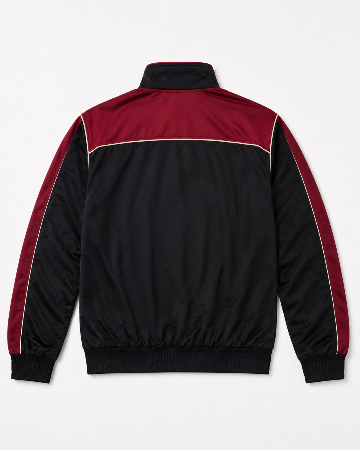 Rossoneiri Satin Track Jacket, back panel construction