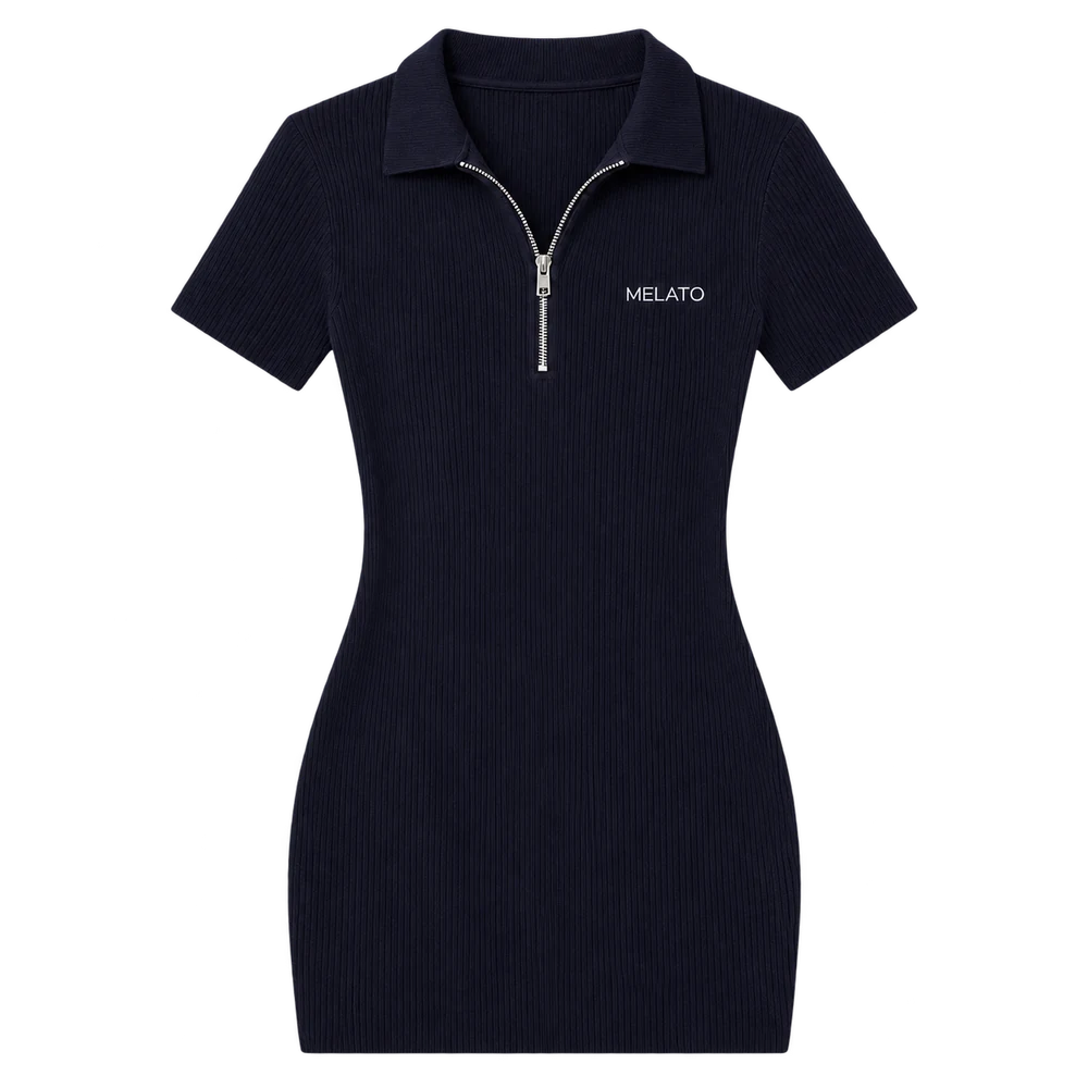 Dress Code Violation Rib Knit Mini Dress - Front